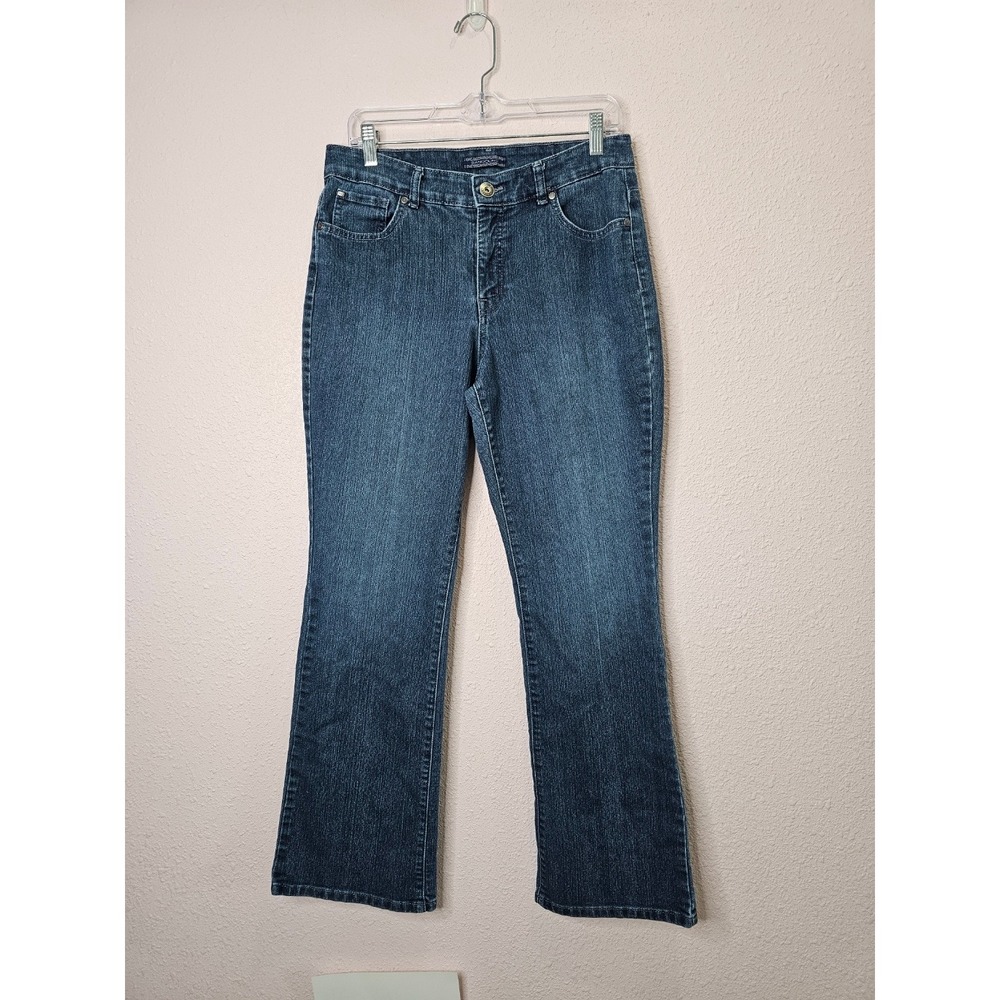 Bandolino Womens Missy Sraight Bootcut Jeans Blue High Rise Size 10‎